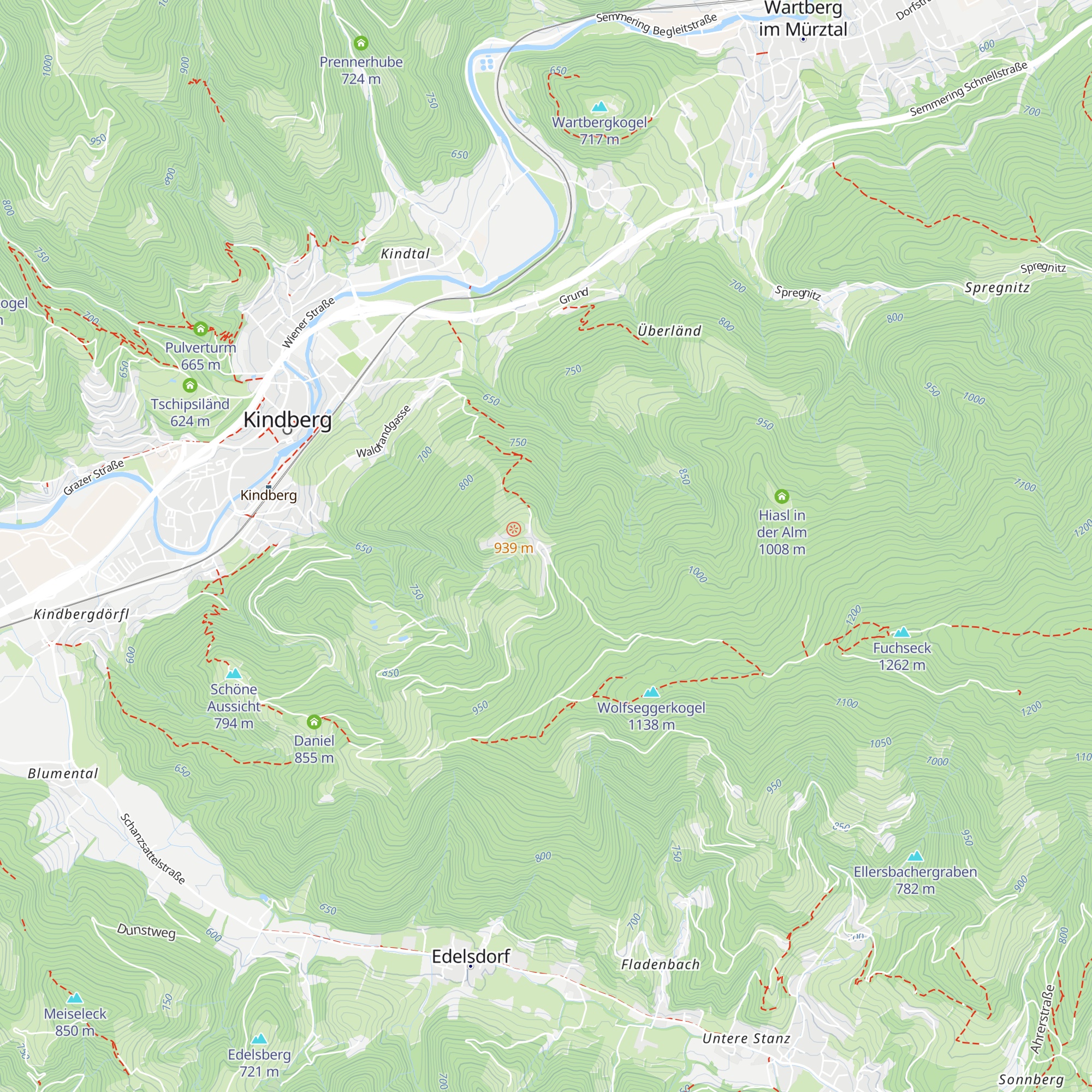 Xandl-Hütte map