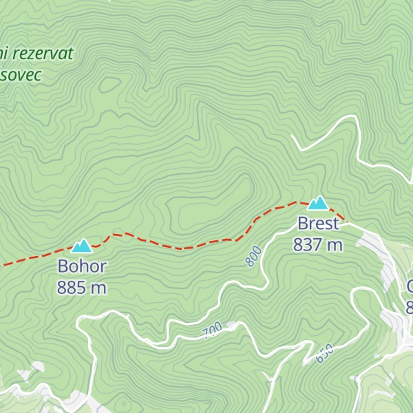 Map of Debeli vrh