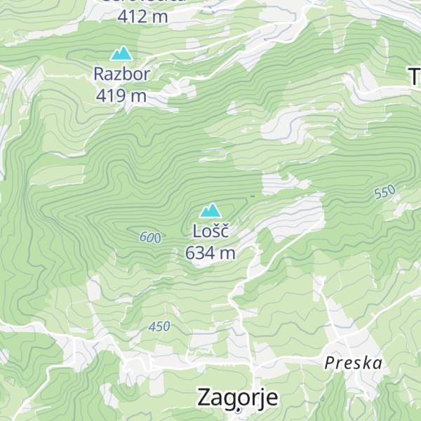Map of Lošč