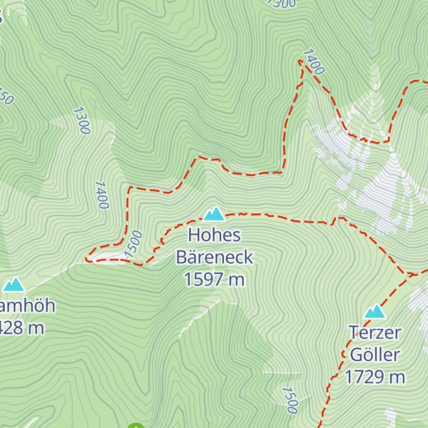 Map of Hohes Bäreneck