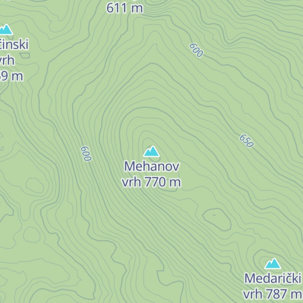 Map of Mehanov vrh