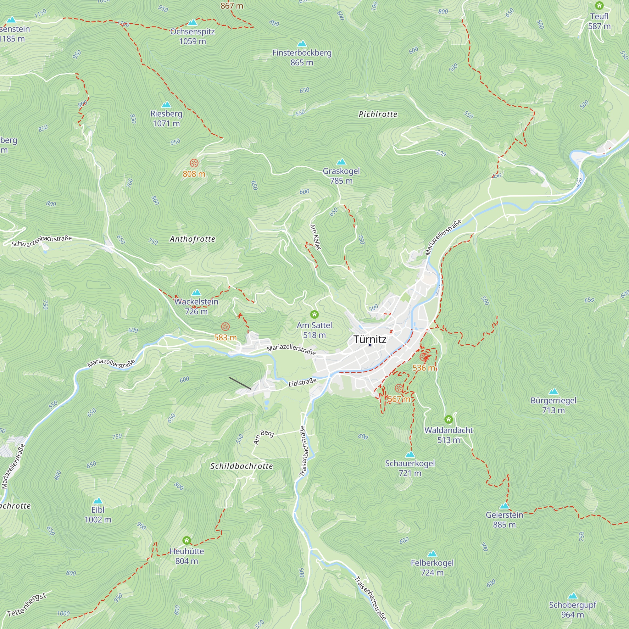 Am Sattel map
