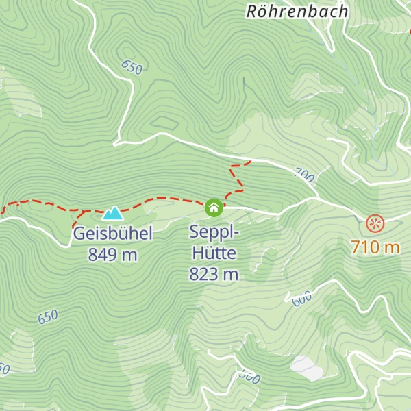 Map of Josef-Franz-Hütte