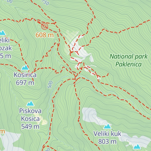 Map of Planinarski dom Paklenica
