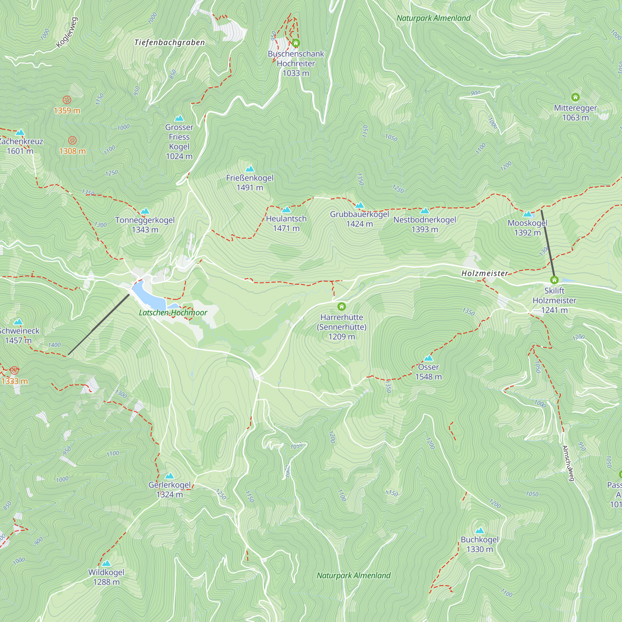 Moospeter Hütte map