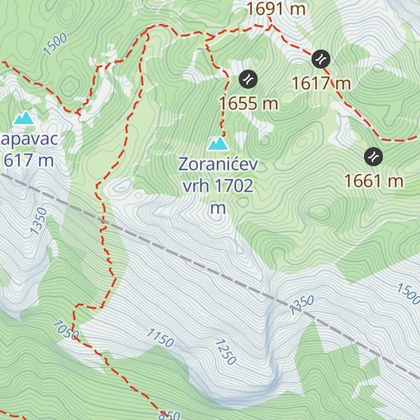 Map of Crljeni kuk