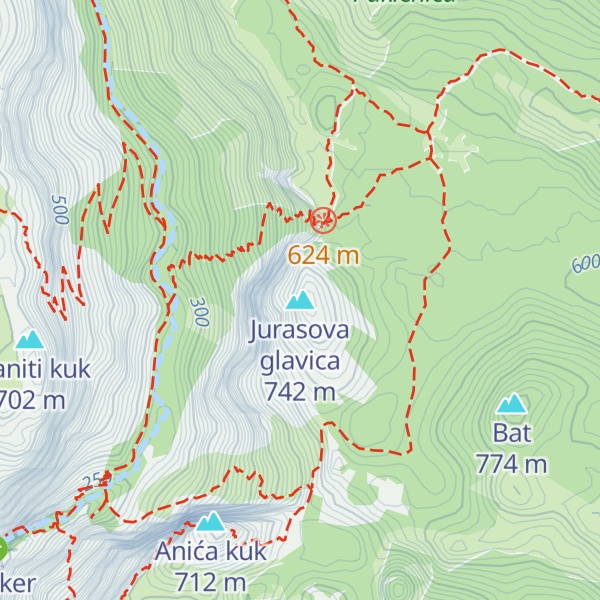 Map of Jurasova glavica
