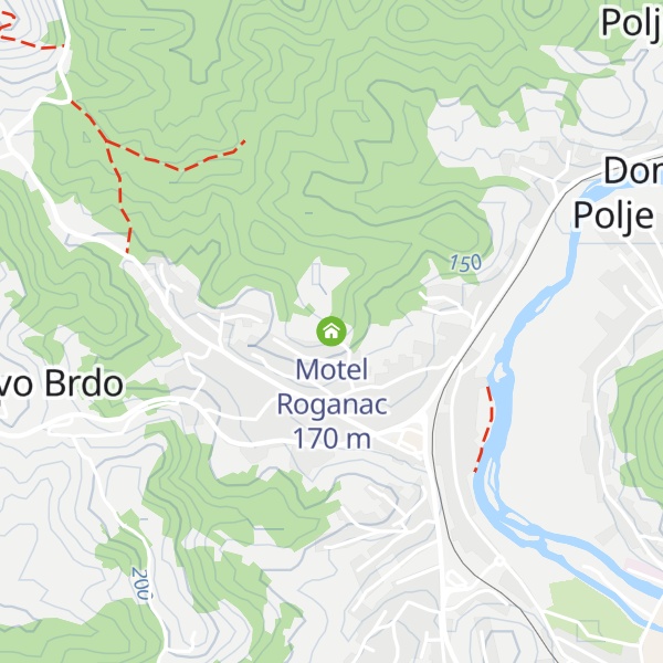 Map of Motel Roganac