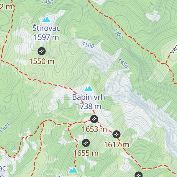 Map of Babin vrh