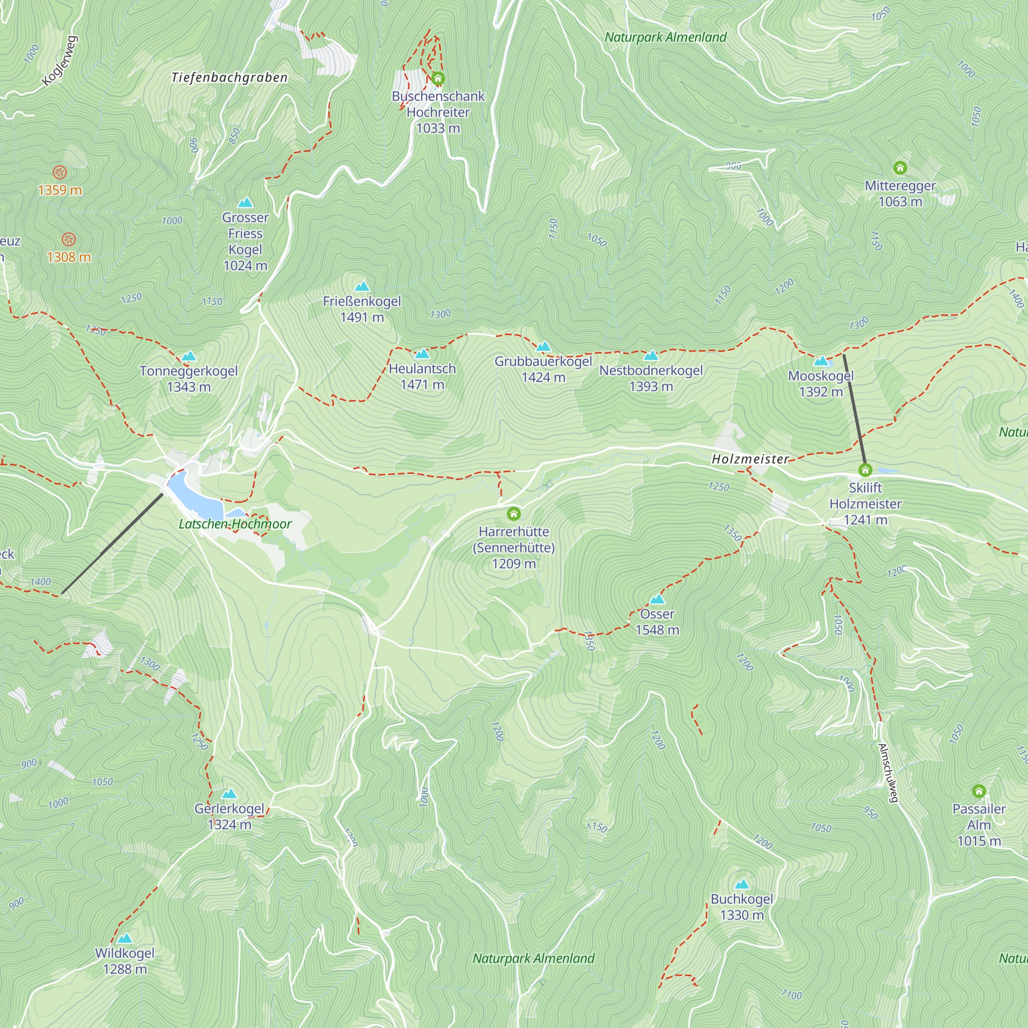 Harrerhütte (Sennerhütte) map
