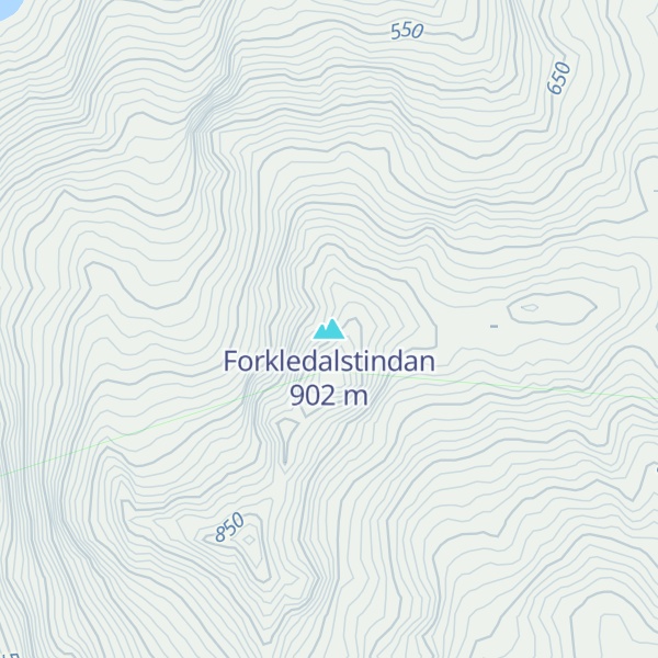 Map of Forkledalstindan