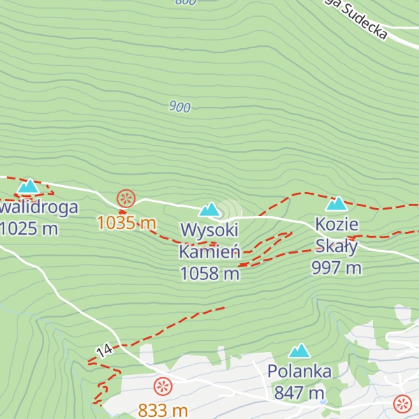 Map of Wysoki Kamień