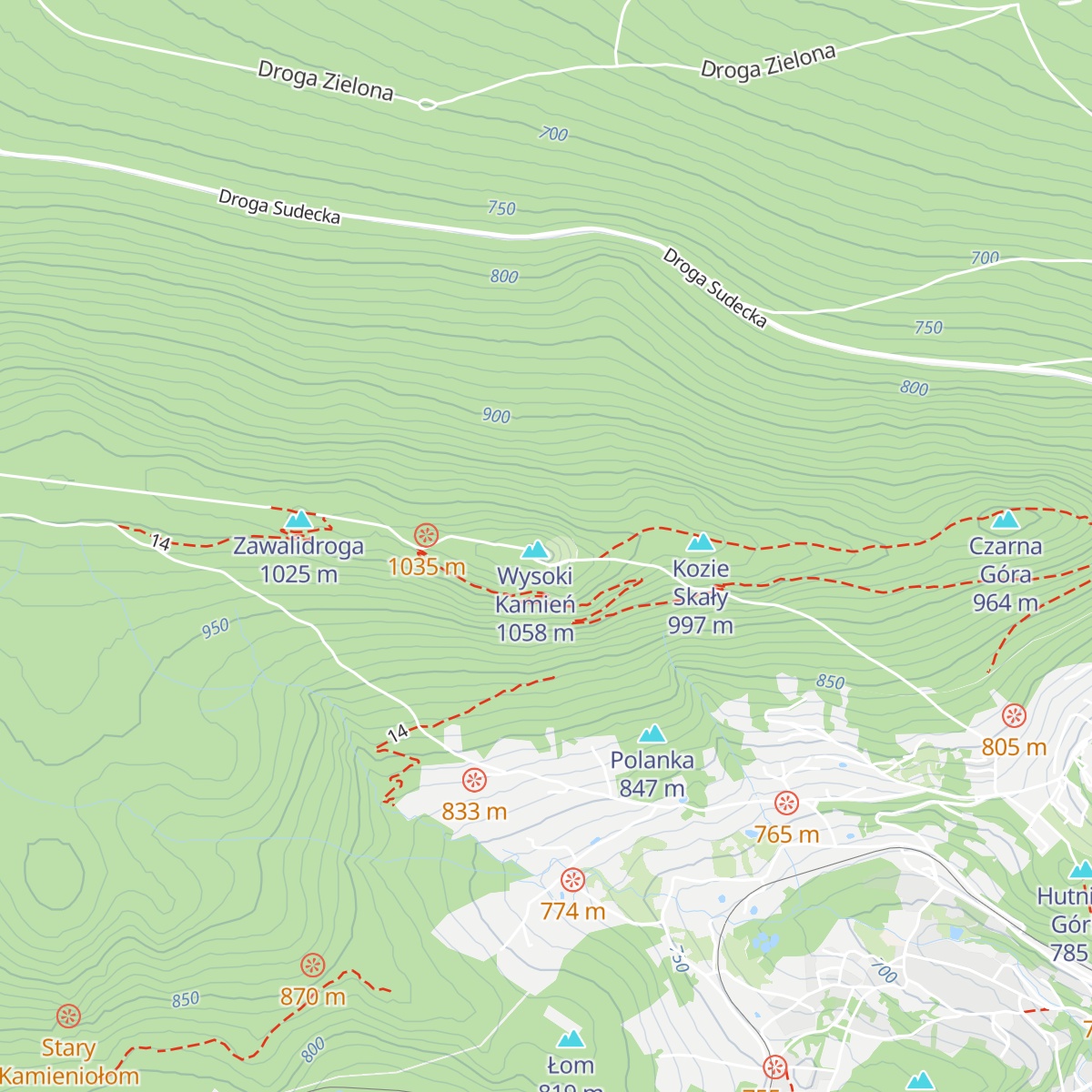 Schronisko Wysoki Kamień map