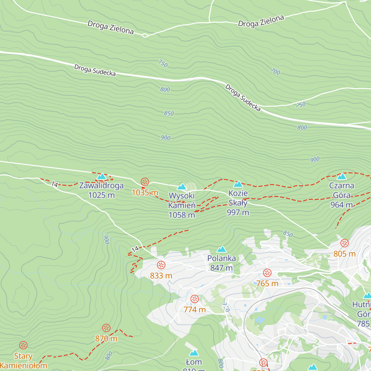 Schronisko Wysoki Kamień map