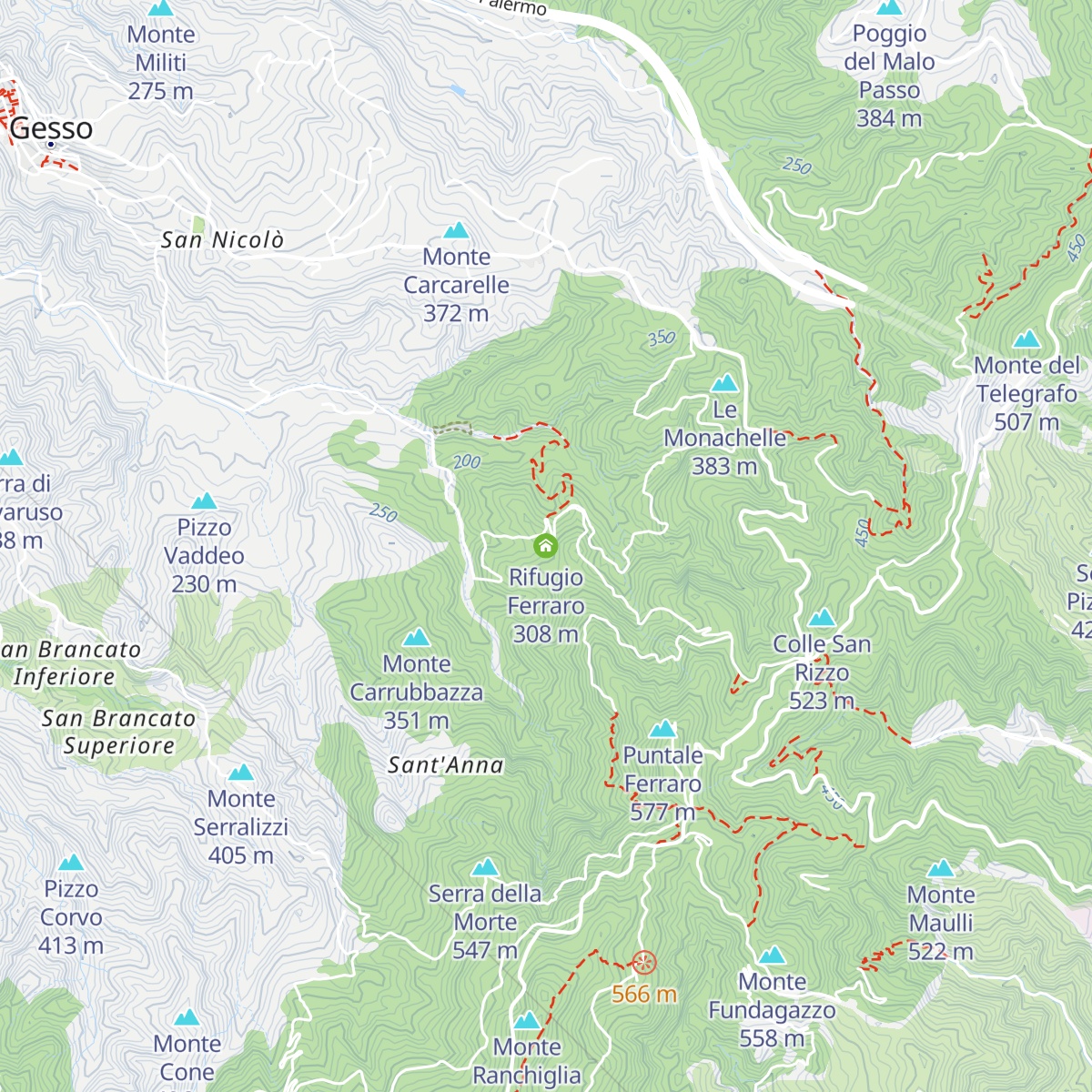 Rifugio Ferraro map