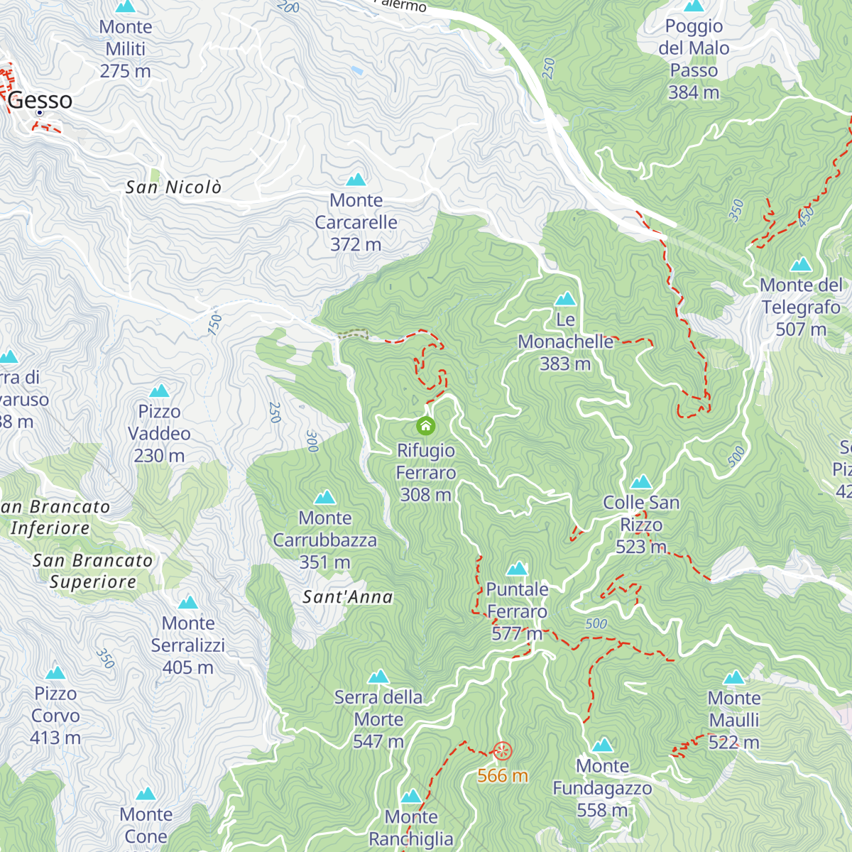 Rifugio Ferraro map