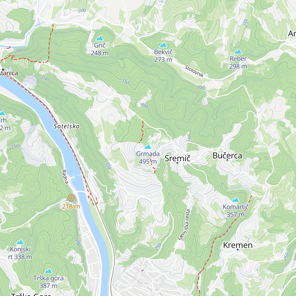Planinski hram na Grmadi map