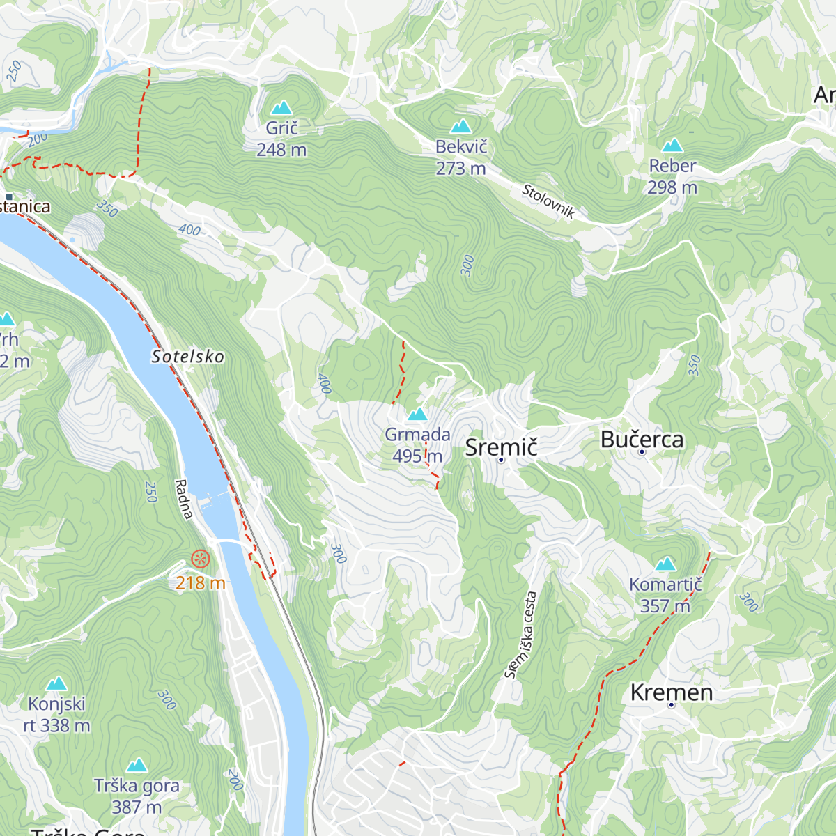 Planinski hram na Grmadi map