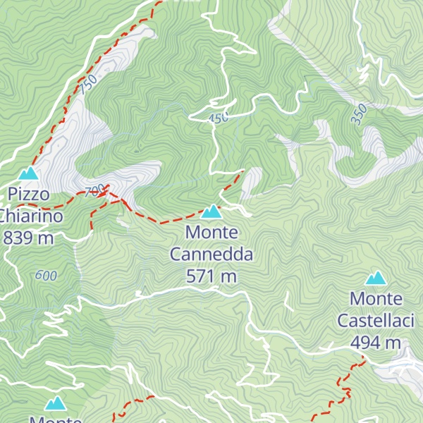 Map of Monte Cannedda