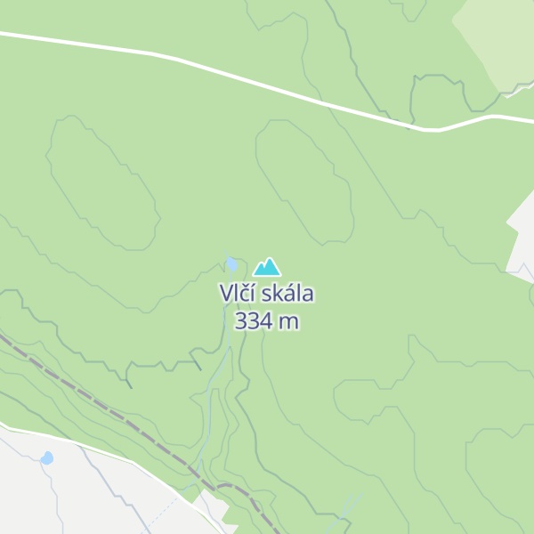 Map of Vlčí skála