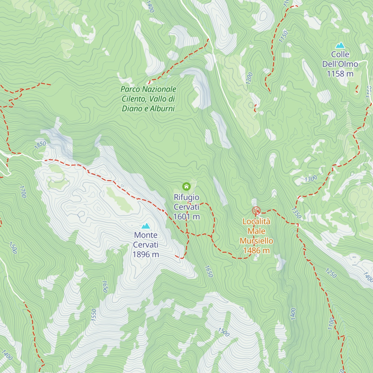 Rifugio Cervati map