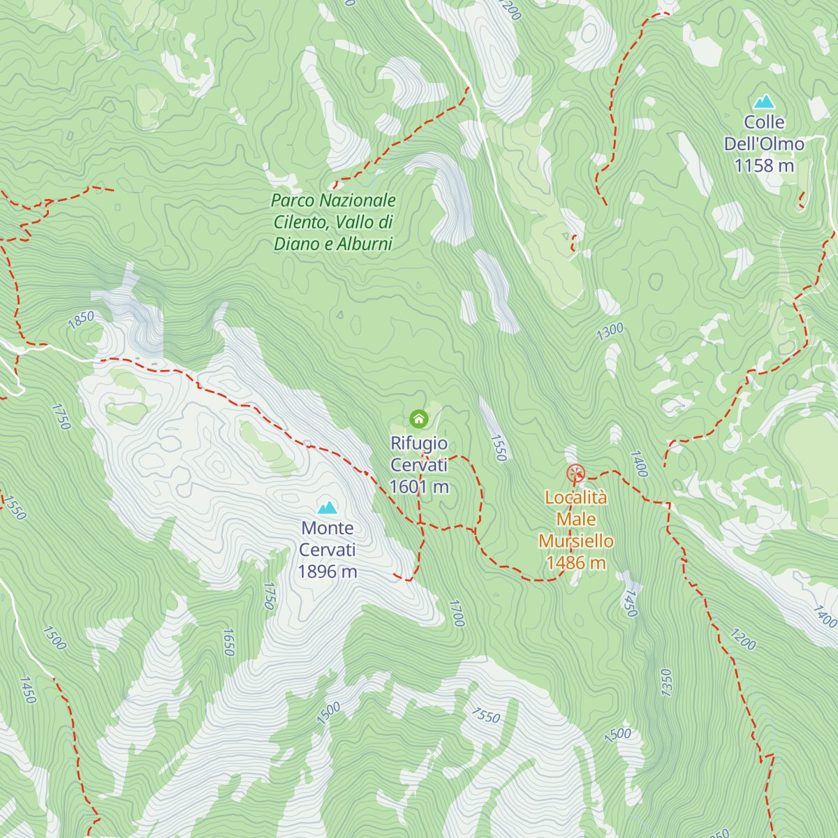 Rifugio Cervati map