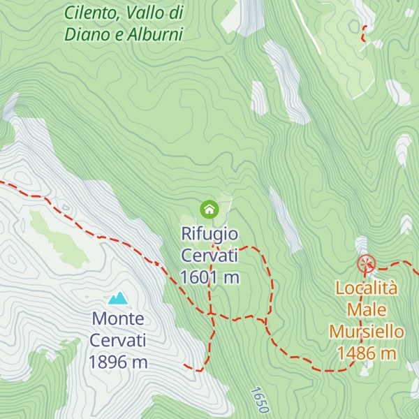 Map of Rifugio Cervati