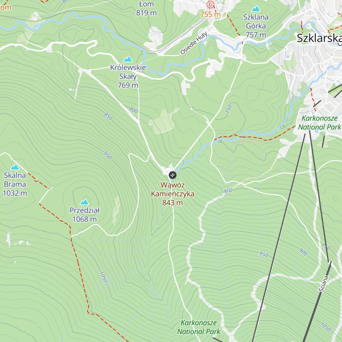 Schronisko Kamieńczyk map