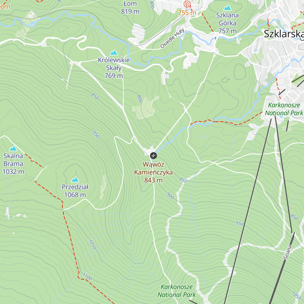 Schronisko Kamieńczyk map