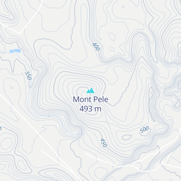 Map of Mont Pele