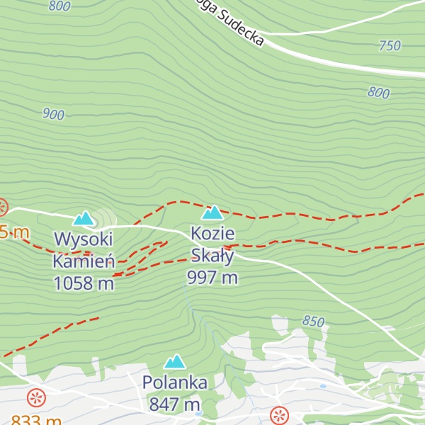 Map of Kozie Skały