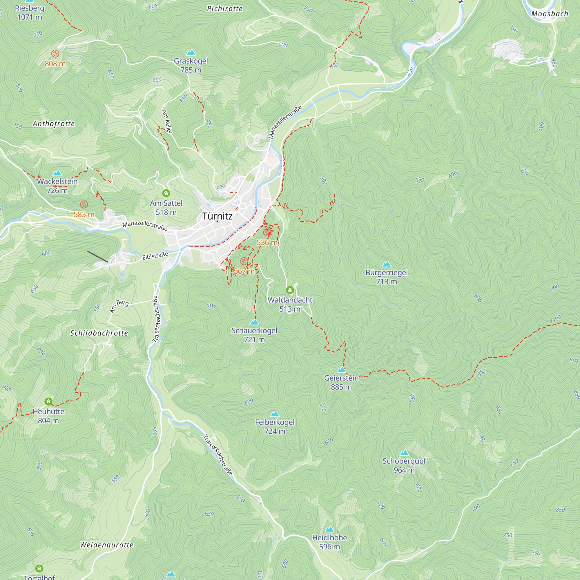 Waldandacht map