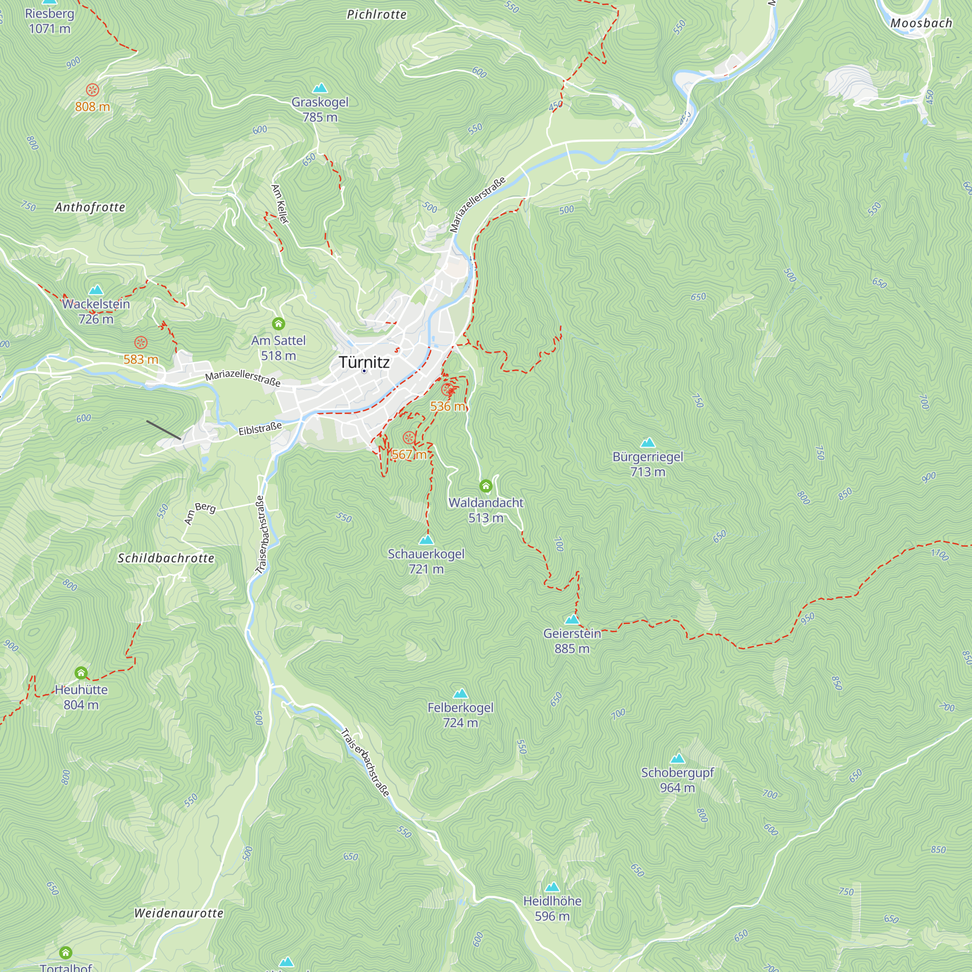 Waldandacht map