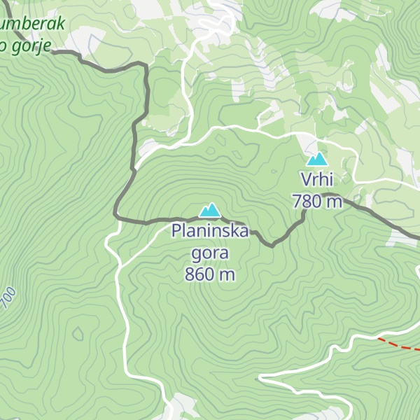 Map of Planinska gora