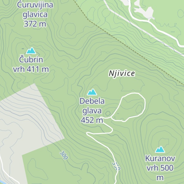 Map of Debela glava