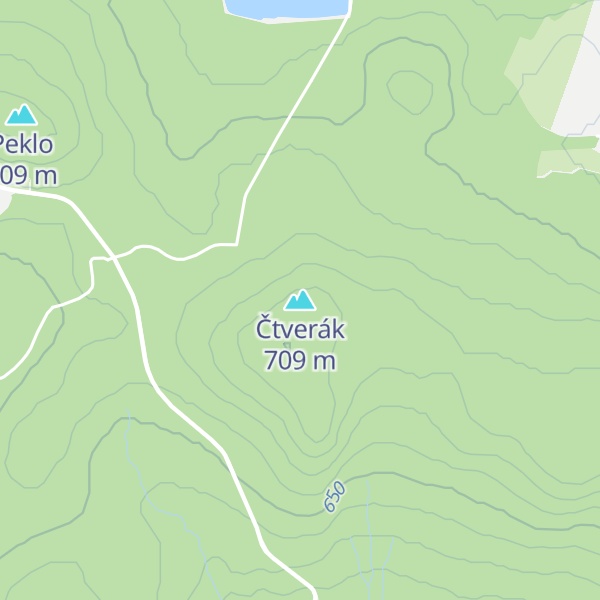 Map of Čtverák