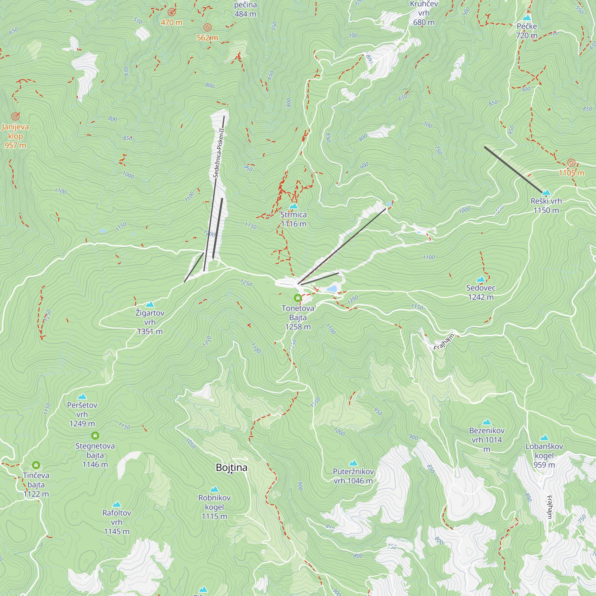 Tonetova Bajta map