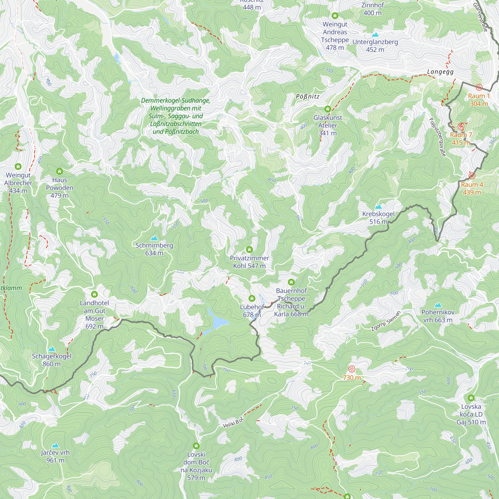 Privatzimmer Kohl map