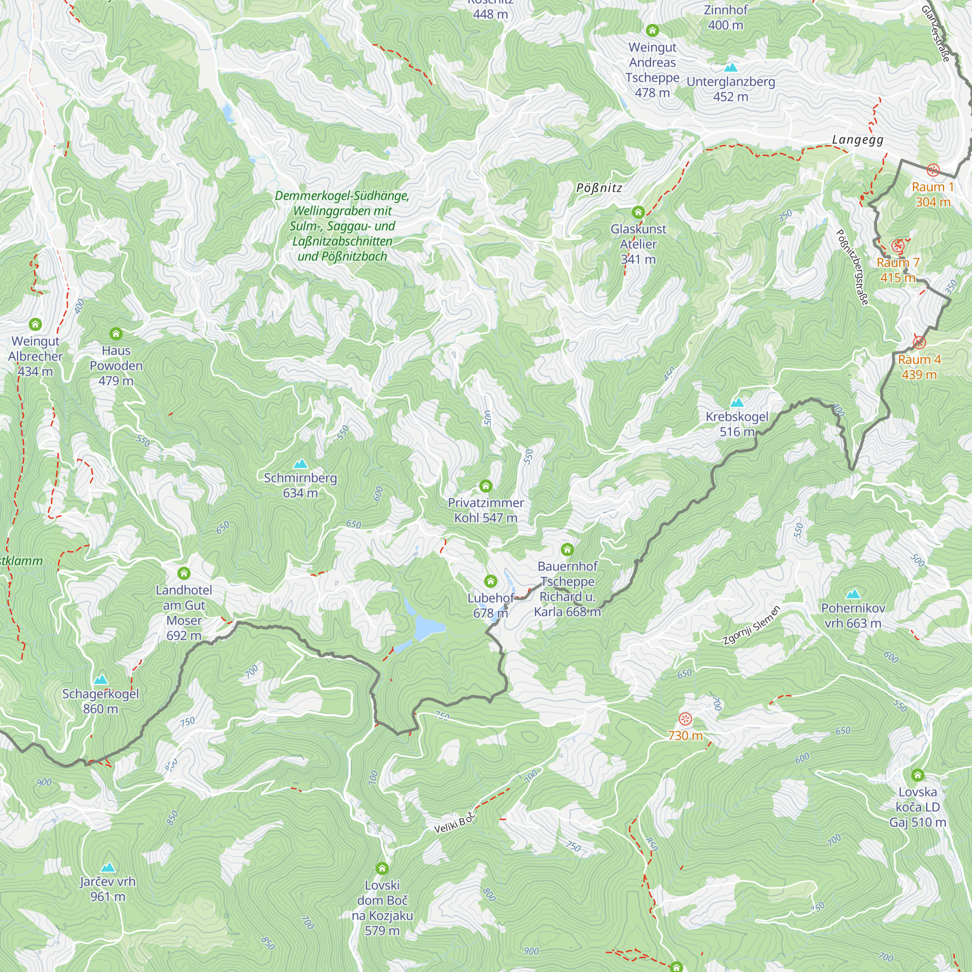 Privatzimmer Kohl map