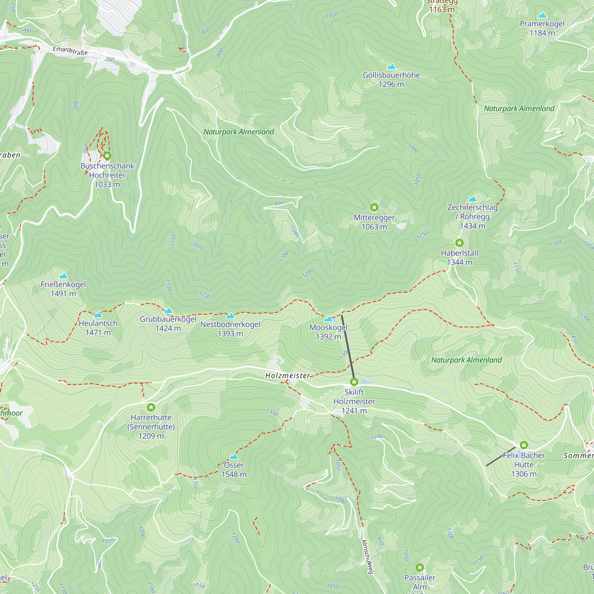Stoahandhütte map