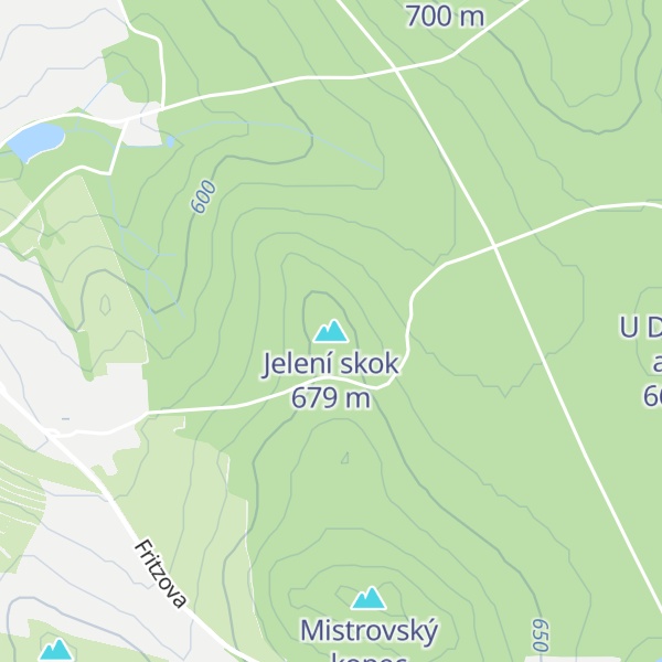 Map of Jelení skok