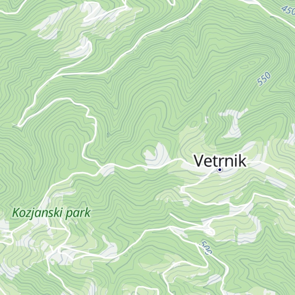 Map of Pokojni vrh