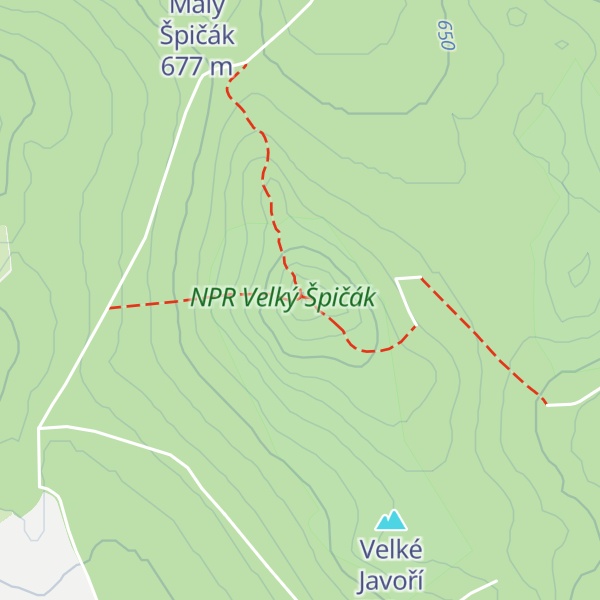 Map of Velký Špičák