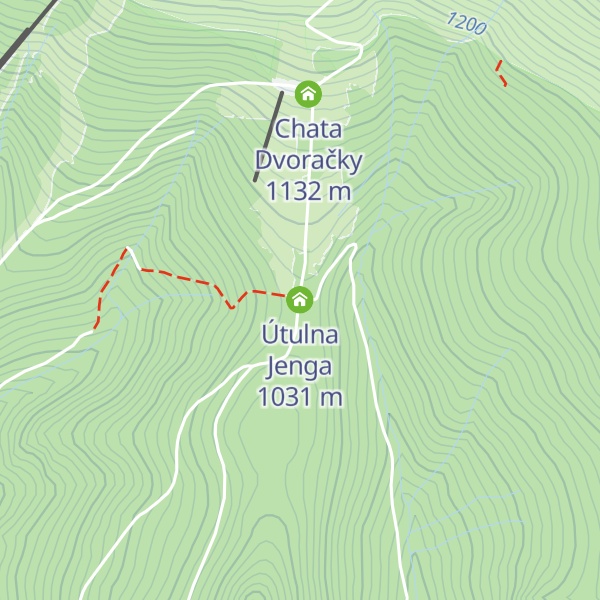Map of Útulna Jenga