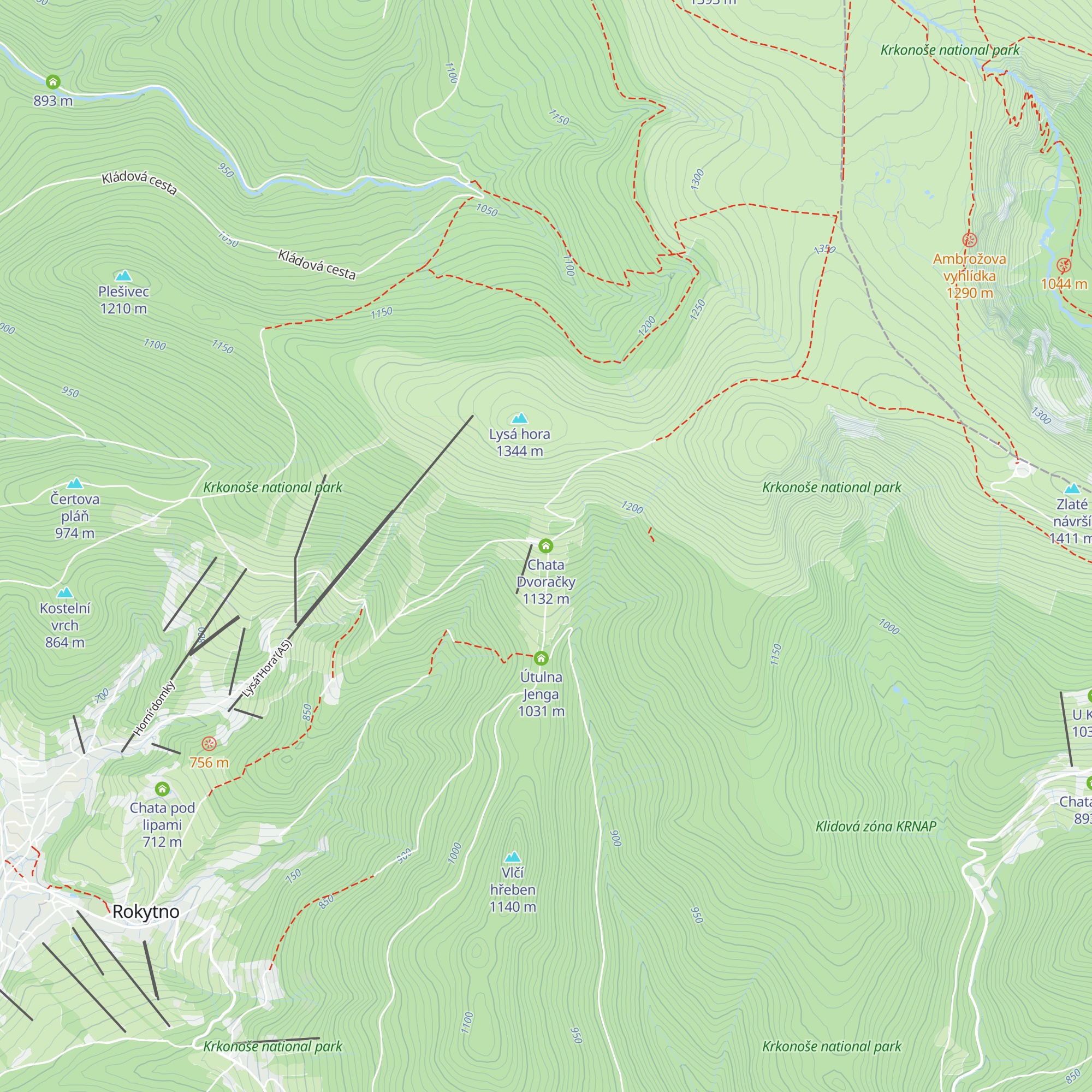 Chata Dvoračky map