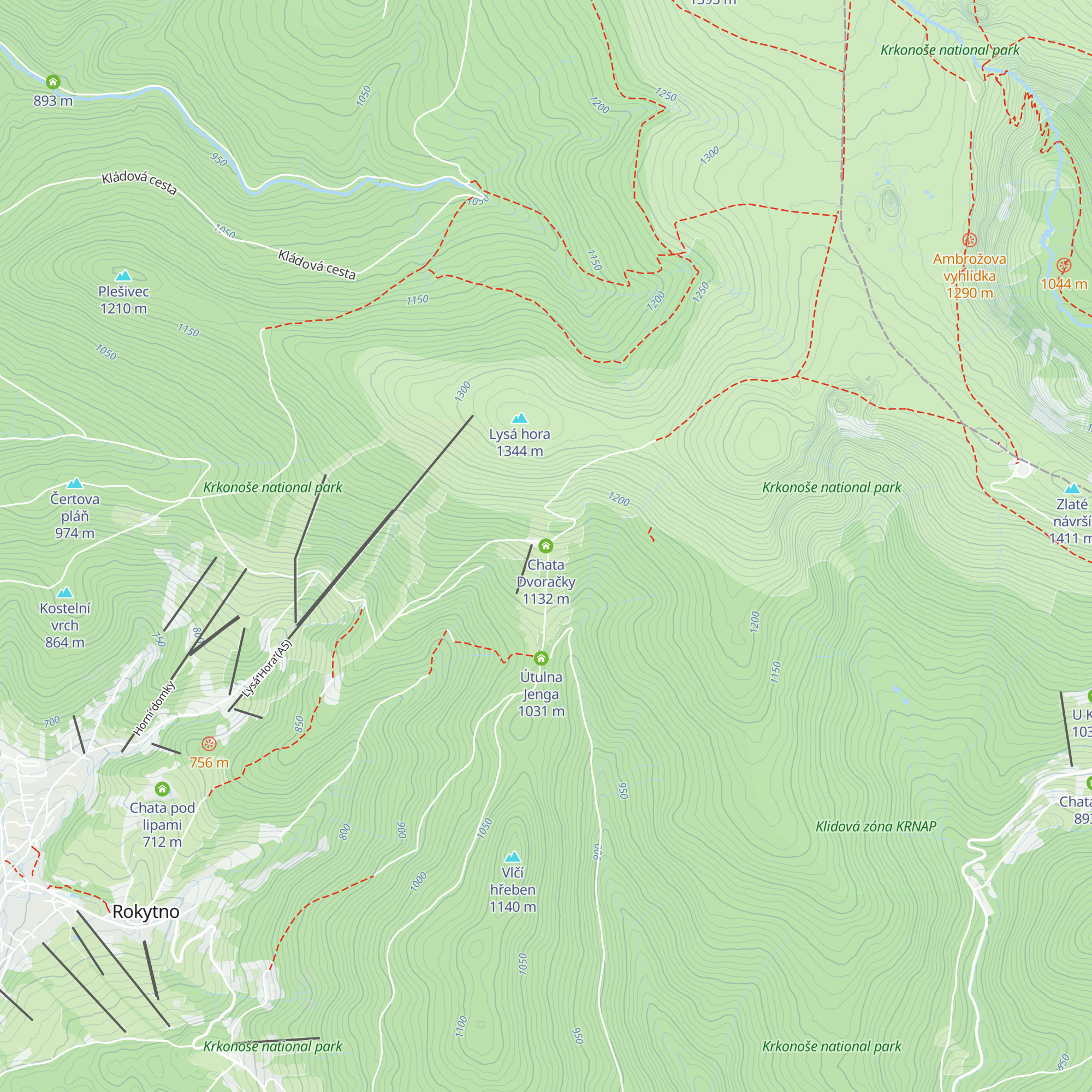Chata Dvoračky map