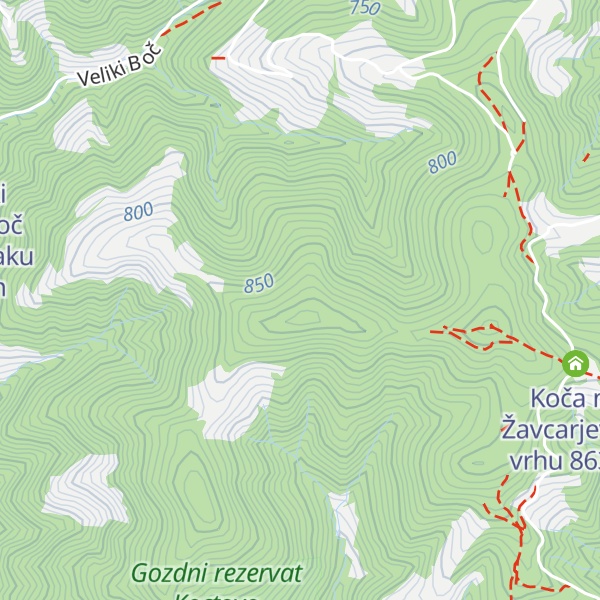 Map of Možičev vrh