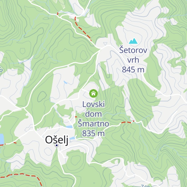 Map of Lovski dom Šmartno