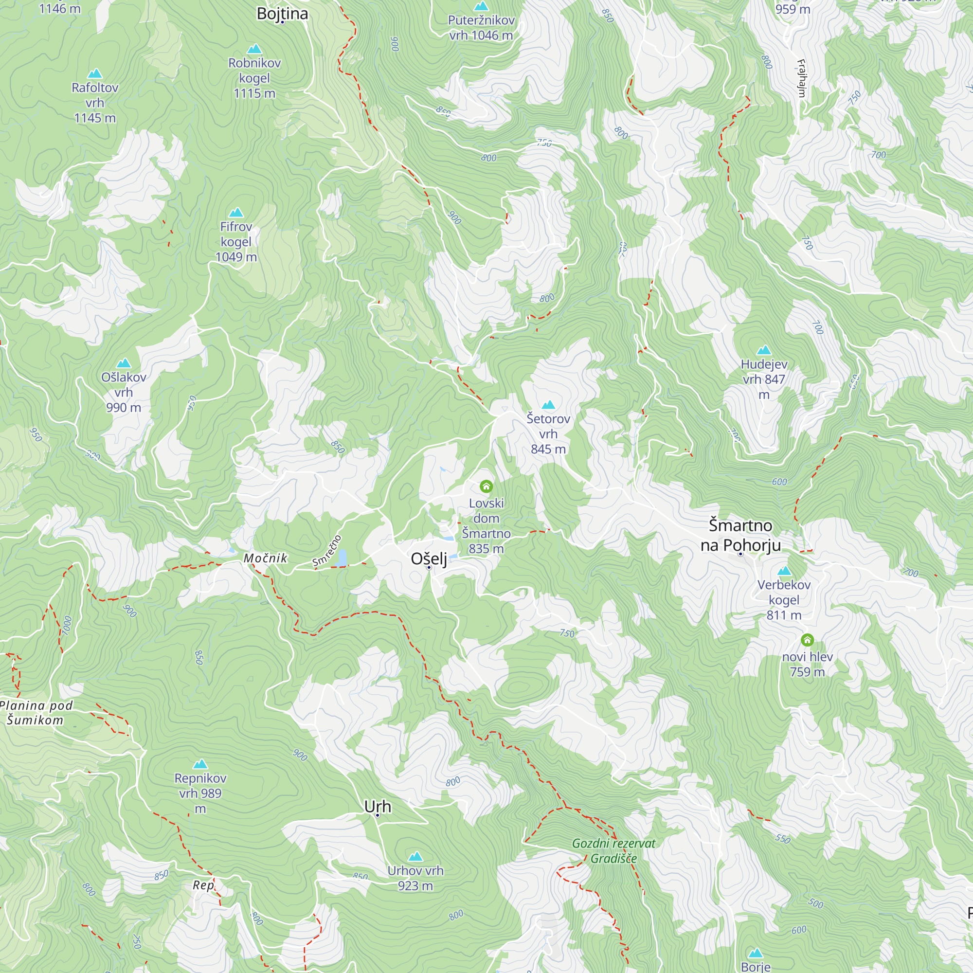 Lovski dom Šmartno map