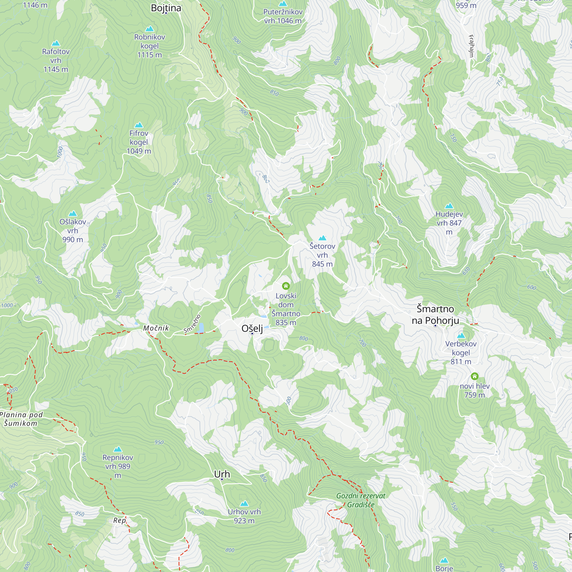 Lovski dom Šmartno map